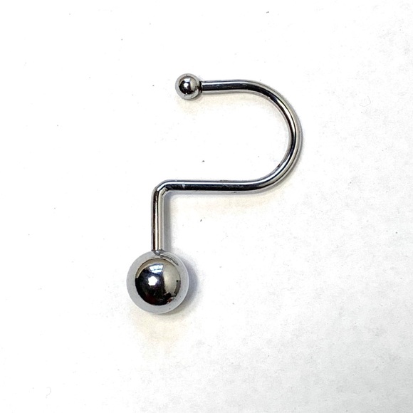 Metal Ball Shower Curtain Hooks, nickel finish. COPY - - Picture 1 of 4